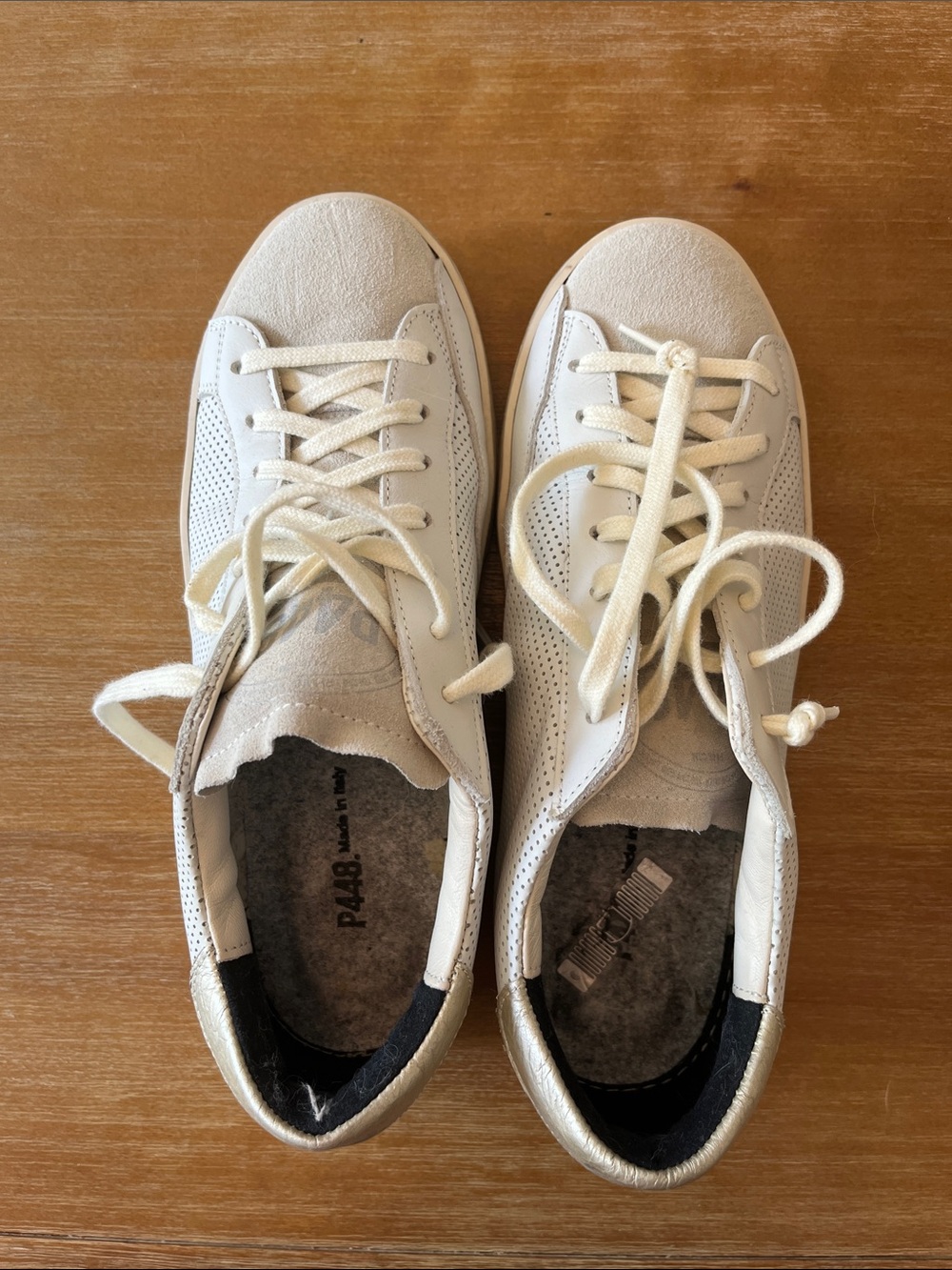 White Leather Sneakers - Neutral Casual Style